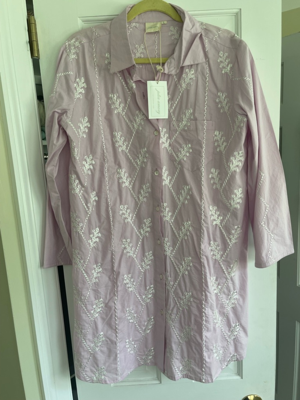 Julis Amory Embroidered Shirt Dress.